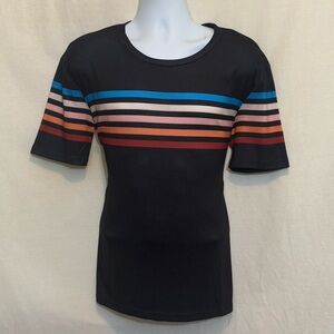 F-35 Men’s Luukse NWT Black &‎ Colorful Short Sleeve Shirt Size S